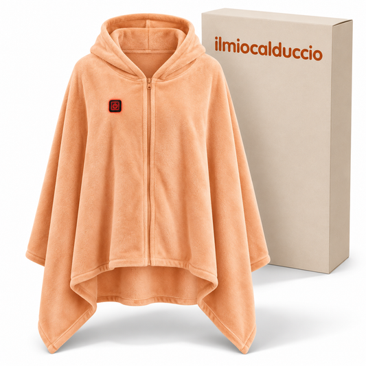 Felpa-coperta riscaldante, con zip